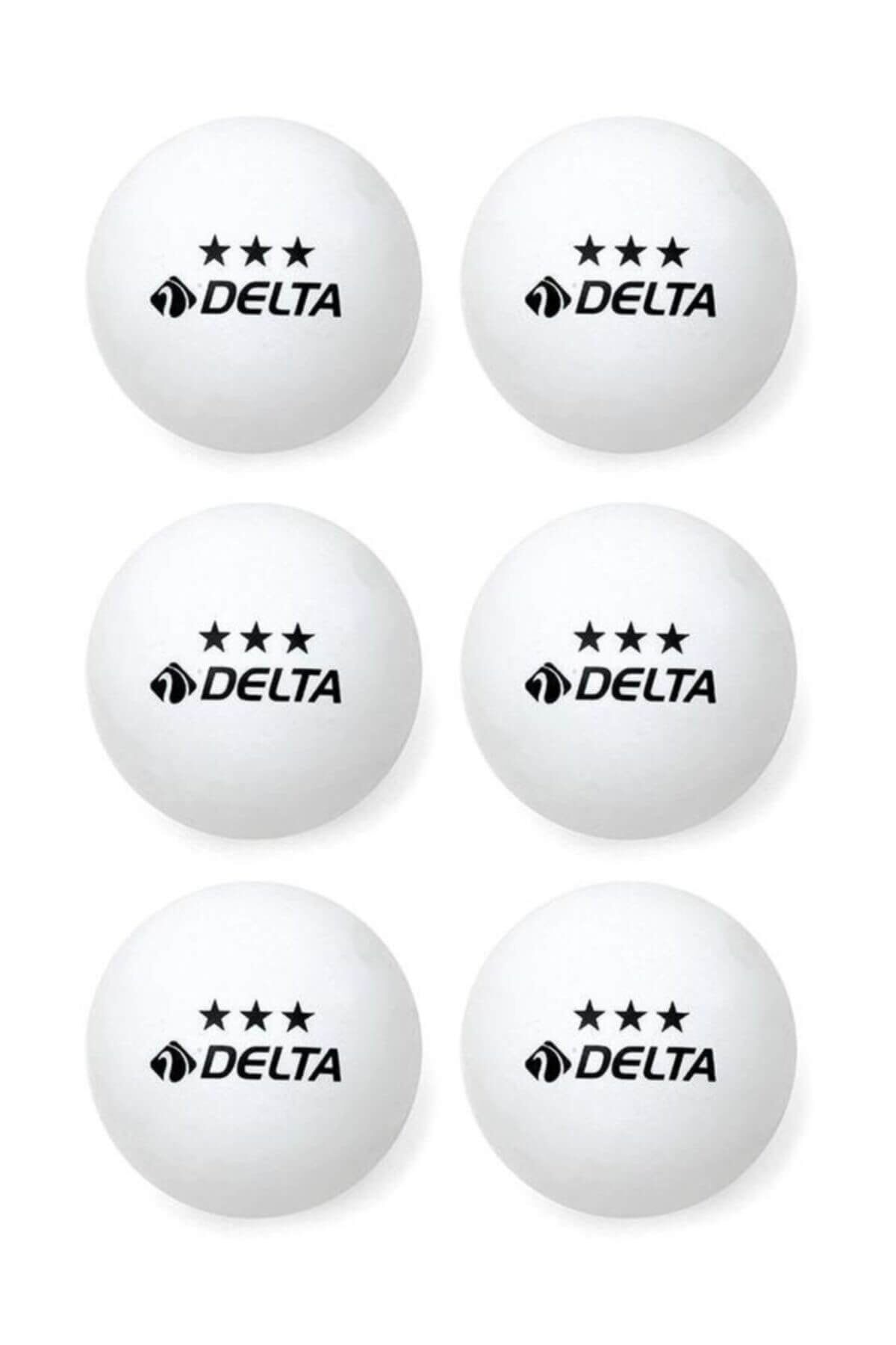 Delta 6 Adet Beyaz Masa Tenisi Topu ( Pinpon Topu )
