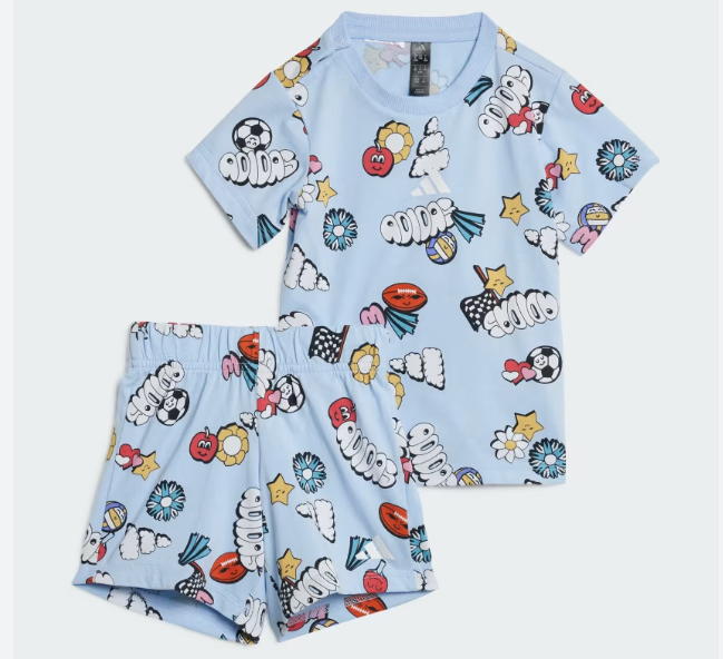 adidas Seasonal Essentials Fun Allover Print Set Kids JD062