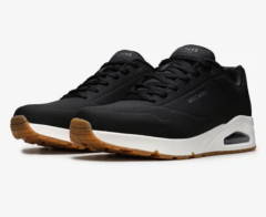 Skechers Uno - Stand On Air Erkek Siyah Sneakers 52458 BLK