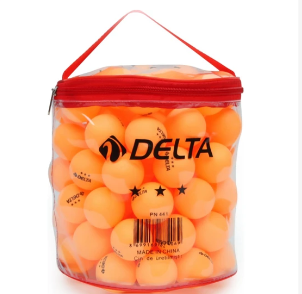 Delta Çantalı 100 adet Turuncu Masa Tenisi Topu (Pinpon Topu)