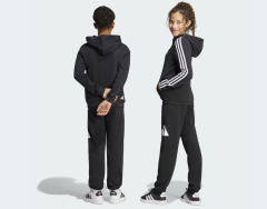 adidas Düz Paça Siyah - Beyaz Erkek Çocuk Eşofman Altı JD2090-