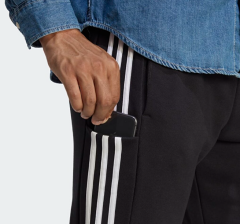 adidas 3 Stripes French Terry Tapered Cuff Erkek Siyah Jogger Eşofman Altı HA4337