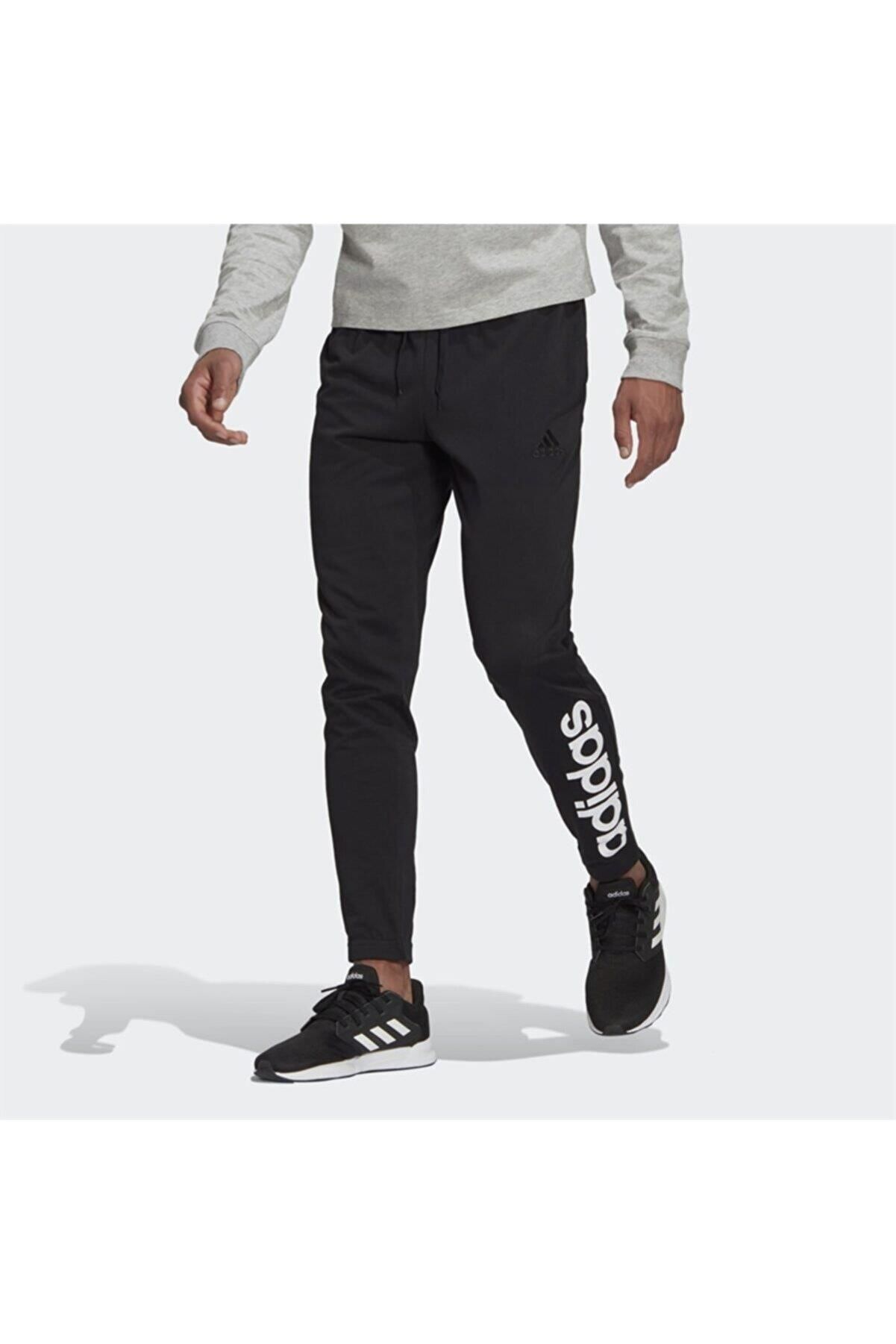 adidas Erkek Siyah Logo Baskılı Eşofman Altı GK8827