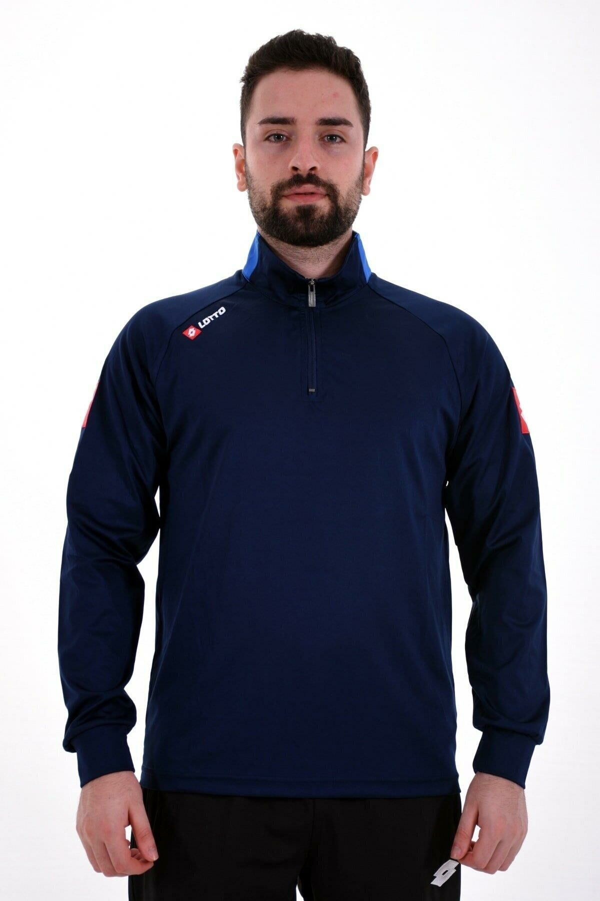 Lotto Sweatshirt(Halfzip) Erkek Lacivert/Saks Mavi-Joe Sweat Hz Ant Pl-R8920