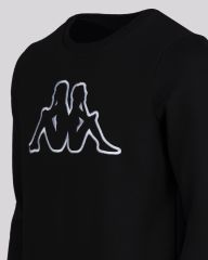 Kappa Logo Airivit Siyah-Beyaz Eşofman Üst 321J64W-A01-C