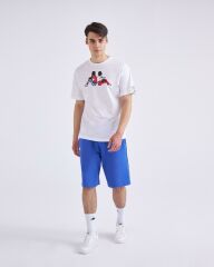 Kappa 222 Banda Pop Erkek Beyaz-Bej-Gri Regular Fit Tişört 381G43W