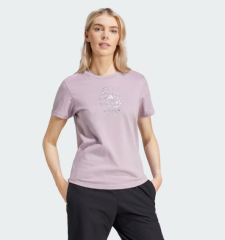 adidas  W Matalic Tee Prlofi Metalik Baskılı T-Shirt IN6449