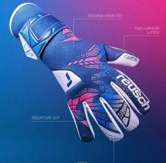 Reusch Attrakt Grıp mavi/pembe/beyaz Super Kaleci Eldiveni 5570545-4310