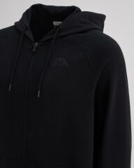 Kappa Logo Jackus Slim Erkek Siyah Slim Fit Fermuarlı Eşofman Üst 321G7KW-005
