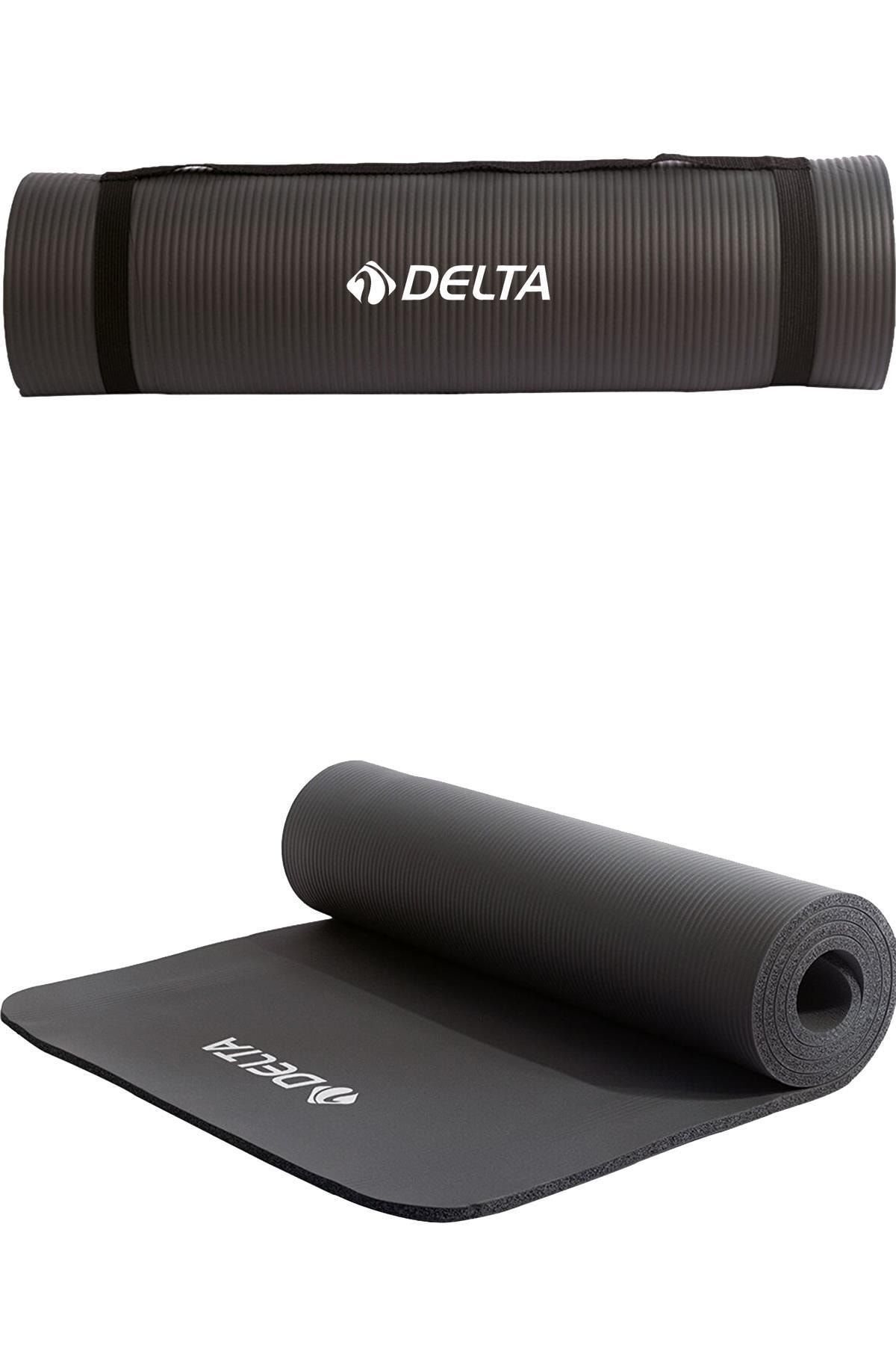 Delta Konfor Zemin 10 mm Taşıma Askılı Pilates Minderi Yoga Matı-SİYAH
