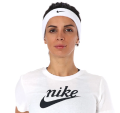 Nike Swoosh Headband Unisex Beyaz Antrenman Saç Bandı N.NN.07.101.OS