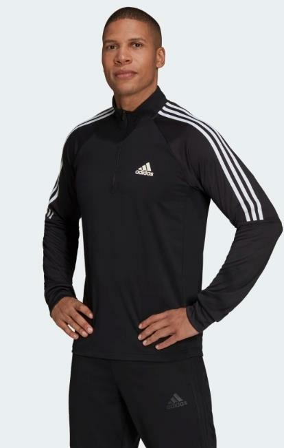 adidas AEROREADY SERENO CUT 3-STRİPES SLİM 1/4-ZİP TRAİNİNG UZUN KOLLU ÜST H28908