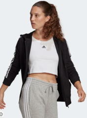 adidas ESSENTİALS FRENCH TERRY 3-STRİPES FULL-ZİP KAPÜŞONLU ÜST GL0792