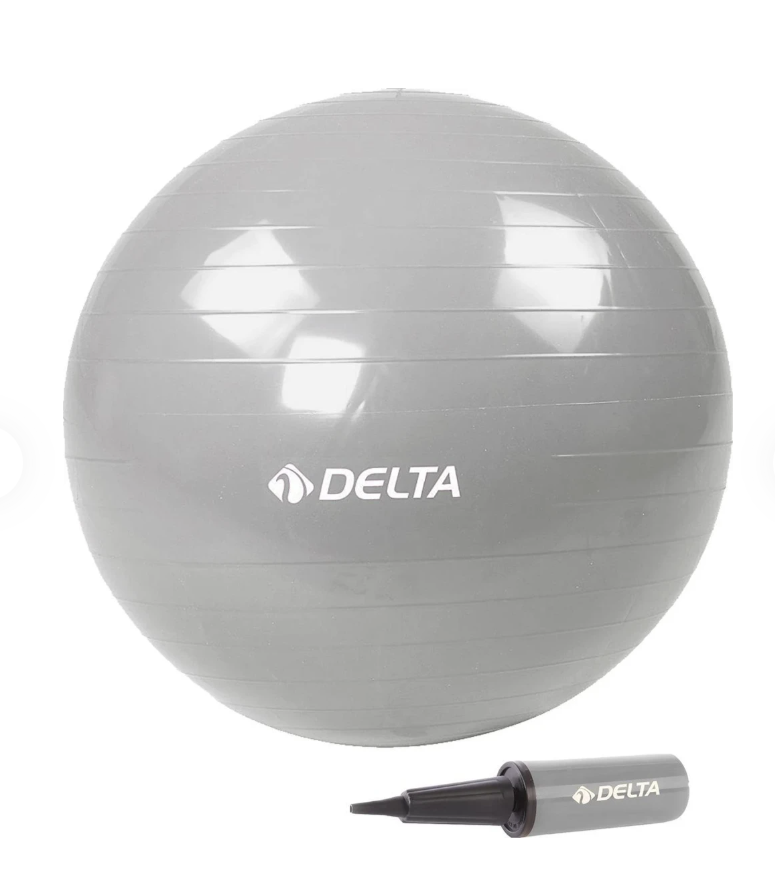 Delta 55 Cm. Pilates Topu + Pompa-GÜMÜŞ