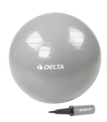 Delta 55 Cm. Pilates Topu + Pompa-GÜMÜŞ