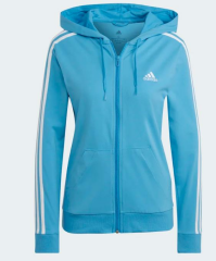 adidas ESSENTİALS SİNGLE JERSEY 3-STRİPES FULL-ZİP KAPÜŞONLU ÜST HL2057
