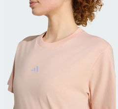 adidas Essentials Small Logo Kadın Pembe Yuvarlak Yaka Tişört KE0429