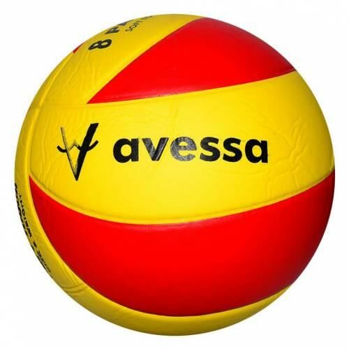 Avessa Vl 500 Voleybol Topu Soft Yapıştırma Poliüretan(SARI-KIRMIZI) 3 Astar Deri + Pompa Hediye -87821