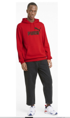 Puma Ess Big Logo Hoodie Erkek Siyah Günlük Stil Sweatshirt 586688-11