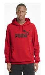 Puma Ess Big Logo Hoodie Erkek Siyah Günlük Stil Sweatshirt 586688-11
