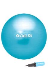 Delta 65 Cm Deluxe Pilates Topu Ve Çift Yönlü Pompa Seti-TURKUAZ