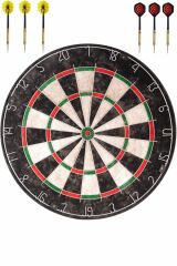Delta Sisal Dart Seti 45 Cm (18 İnç) Büyük Boy + 6 Dart Oku (18 Gr) Hedef Tahtası