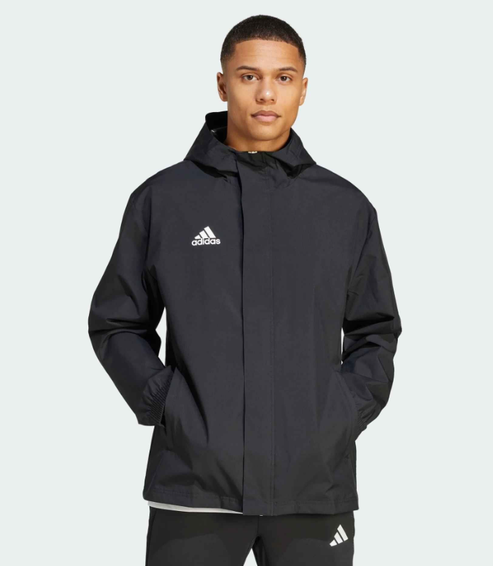 adidas ENT22 Aw Jkt Erkek Futbol  Siyah  Antrenman Yağmurluk IK4010