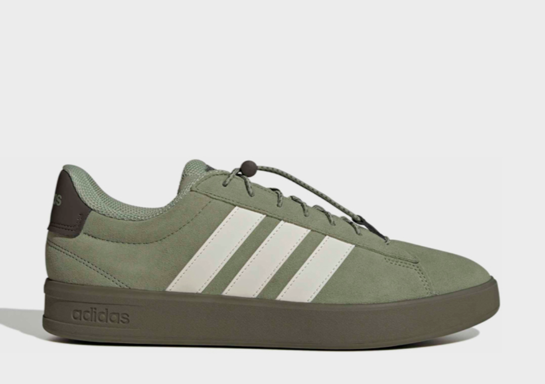 adidas GRAND COURT 3.0 Çizgili Detaylı Bağcıklı Spor Ayakkabı JQ7297