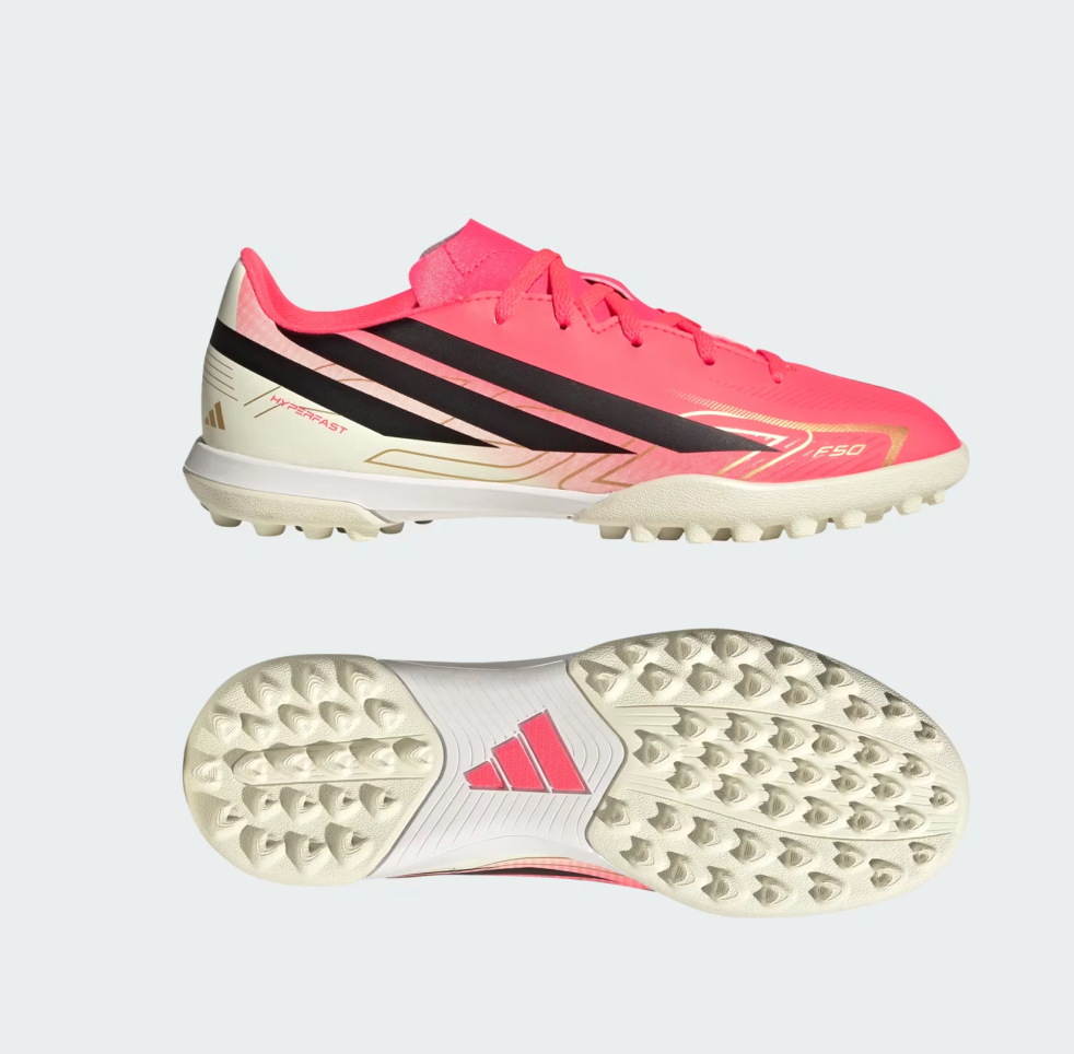 adidas F50 Hyperfast Club Tf J Unisex Çocuk Halı Saha Ayakkabısı KK1366