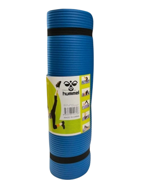 Hummel NBR 10 mm Taşıma Askılı Pilates Minderi Yoga Matı Mavi
