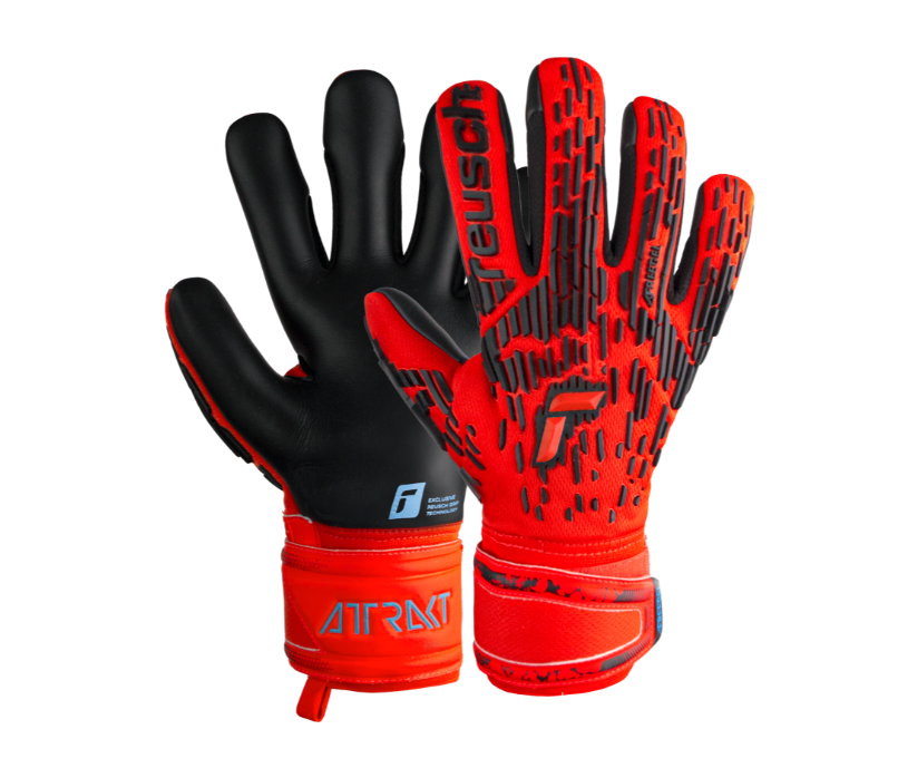 Reusch Attrakt Freegel Silver Gümüş-Kırmızı Kaleci Eldiven 5370235-3333