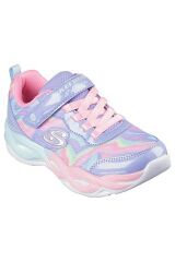 Skechers Twisty Glow - Sorbet Swirl Büyük Kız Çocuk Gri Işıklı Spor Ayakkabı 303716L PWMT