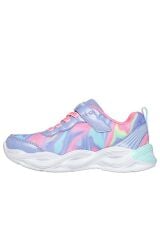 Skechers Twisty Glow - Sorbet Swirl Büyük Kız Çocuk Gri Işıklı Spor Ayakkabı 303716L PWMT