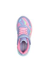 Skechers Twisty Glow - Sorbet Swirl Büyük Kız Çocuk Gri Işıklı Spor Ayakkabı 303716L PWMT