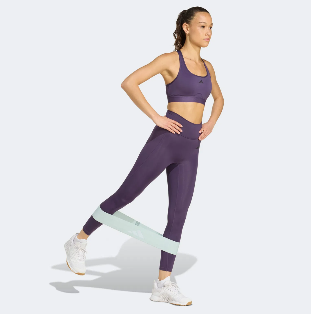 adidas Optime Essentials No Front Rise Seam 7-8 Kadın Mor Antrenman Taytı JY4818