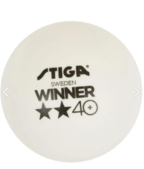 Stiga Winner 40+ 2 Yıldız Antrenman 6'lı Masa Tenisi Topu Pinpon Beyaz Winner1