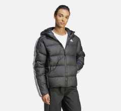 adidas Essentials Midweight Down 3-Stripes Full-Zip Hoodie Erkek Ceket HZ4429