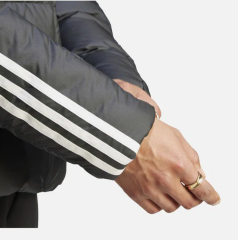 adidas Essentials Midweight Down 3-Stripes Full-Zip Hoodie Erkek Ceket HZ4429