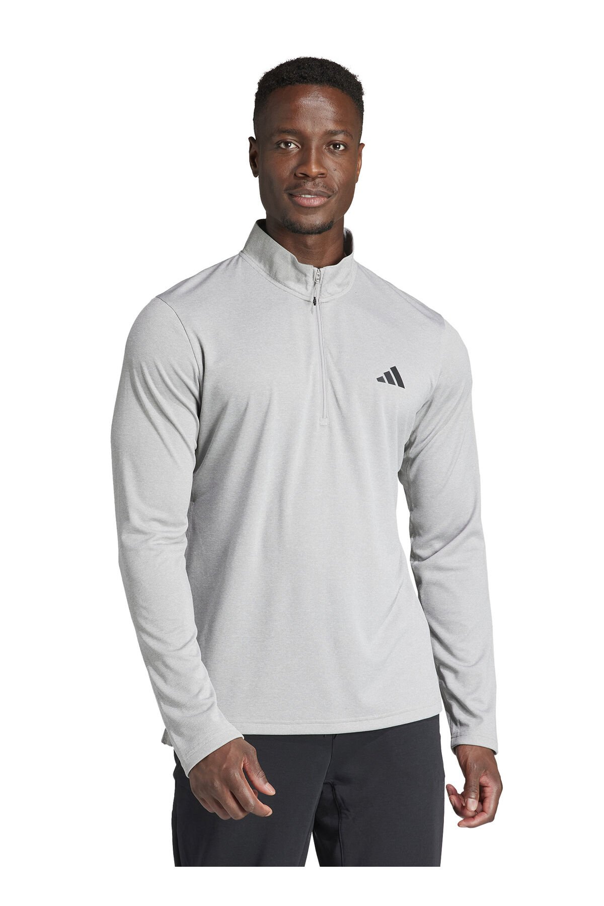 adidas TR-ES 1I4ZIP Gri Erkek Fermuarlı Yaka Regular Fit Sweatshirt IT5441