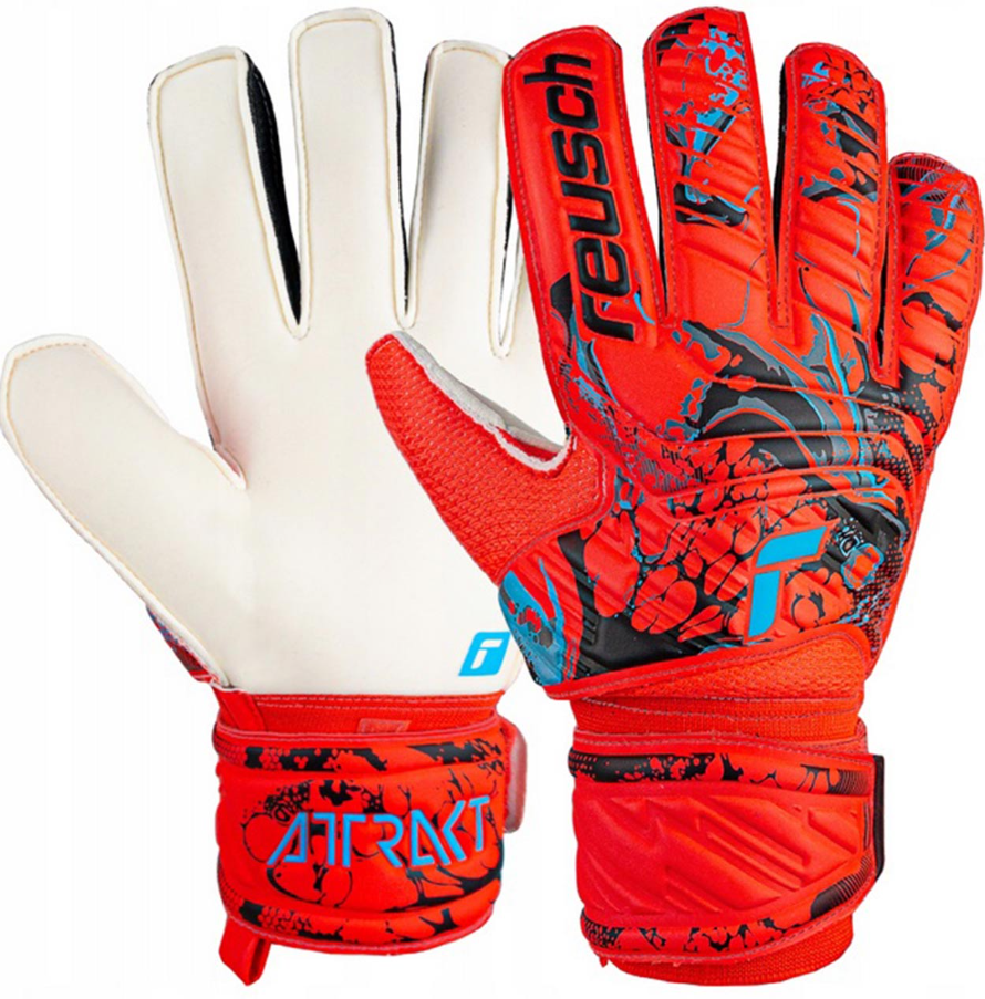 Reusch Attrakt Solid kaleci eldiveni, kırmızı 5370515-3334