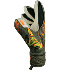 Reusch Attrakt Grip Parmak Desteği Kemikli kaleci eldiveni yeşil 5370010-5556