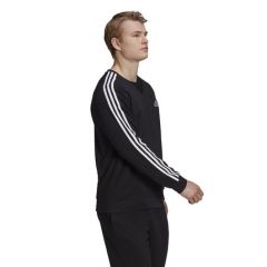 adidas 3-Stripes French Terry Erkek Sweatshirt - Siyah  GK9078