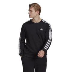 adidas 3-Stripes French Terry Erkek Sweatshirt - Siyah  GK9078