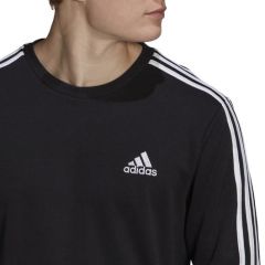 adidas 3-Stripes French Terry Erkek Sweatshirt - Siyah  GK9078