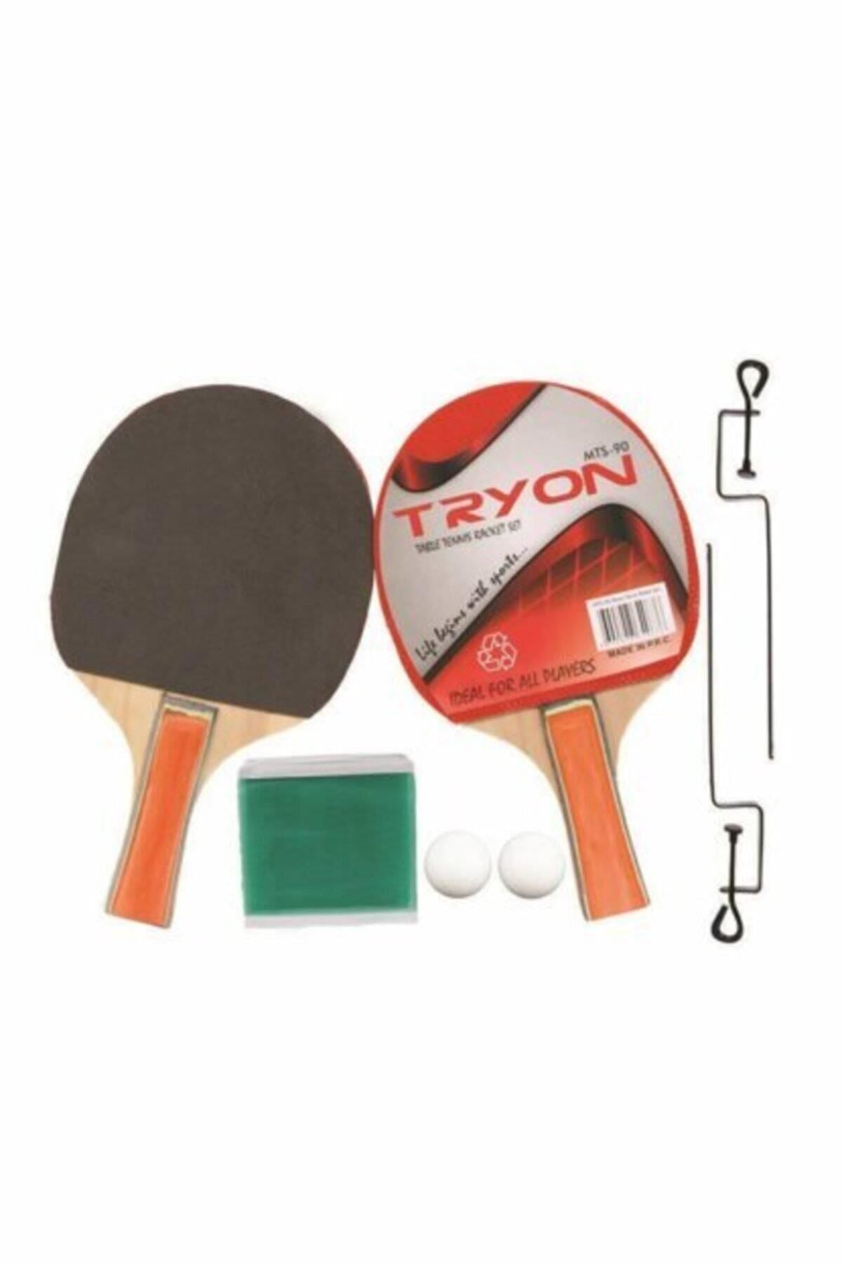 TRYON Mts-90 Masa Tenisi Raket Seti 2Rk.3 Top MTS-90