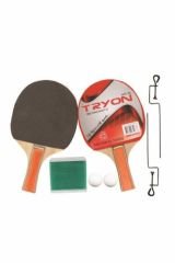 TRYON Mts-90 Masa Tenisi Raket Seti 2Rk.3 Top MTS-90