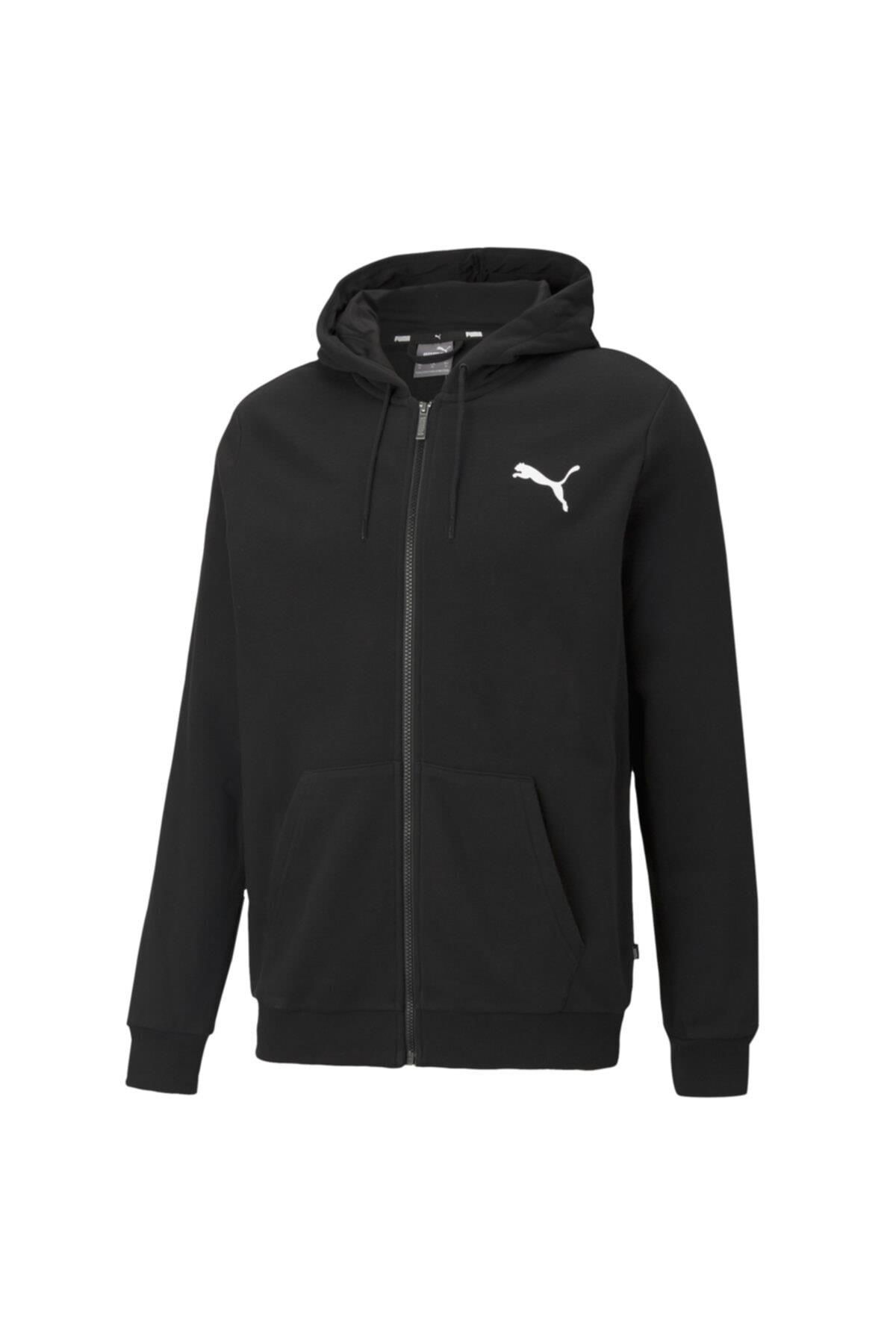 Puma Erkek Siyah Ess Small Logo Fz Sweatshirt 58670451